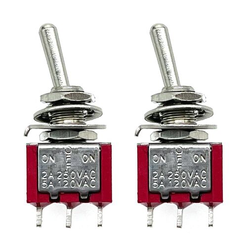 Pushbutton Switch Remote Control 3 Speed Long/Short Toggle Switch Small Pushbutton Switch 3 Foot 3 Position Rocker Toggle Switch (2pcs) in Saudi Arabia