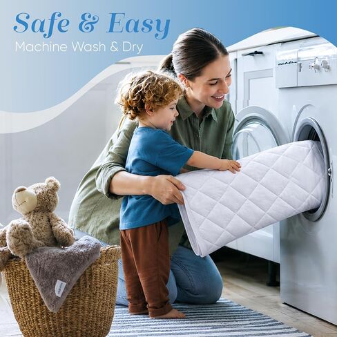 Crib Mattress Protector Cover - Comfortable, Breathable and Waterproof Bamboo Material. Keep The Crib Mattress Clean and Protected and Give Your Baby a Cozy Restful Sleep. Machine and Dryer Friendly. in Kuwait