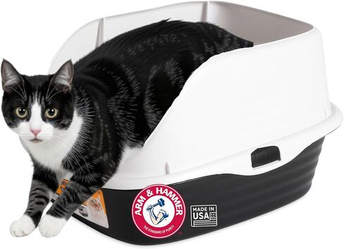 Arm & Hammer Rimmed Cat Litter Box with High Sides and Microban in Saudi Arabia