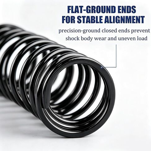 RC Progressive Shock Spring Set for Arrma Grom 1/14 Typhon 1/16 Mojave 1/18 Granite, Soft Initial then Stiffer to Prevent Bottom Out, 38mm Upgraded Suspension Springs, Black in Saudi Arabia