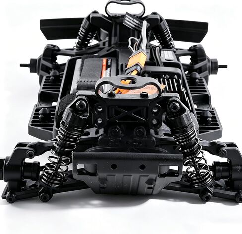 RC Progressive Shock Spring Set for Arrma Grom 1/14 Typhon 1/16 Mojave 1/18 Granite, Soft Initial then Stiffer to Prevent Bottom Out, 38mm Upgraded Suspension Springs, Black in Saudi Arabia