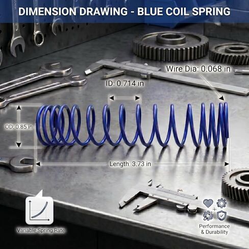 8445A Blue Progressive Rear Shock Springs 3-Pack – Compatible with Losi 5IVE-T, DBXL, Super Baja Rey, GTR Shocks in Saudi Arabia