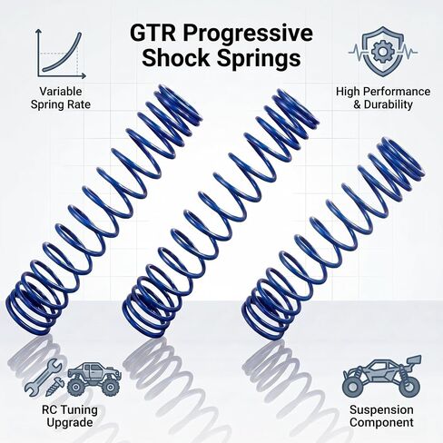 8445A Blue Progressive Rear Shock Springs 3-Pack – Compatible with Losi 5IVE-T, DBXL, Super Baja Rey, GTR Shocks in Saudi Arabia