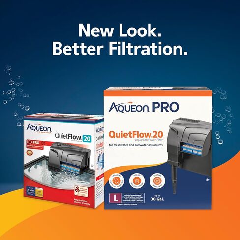 Aqueon QuietFlow 20 LED PRO Aquarium Fish Tank Power Filter لما يصل إلى 30 جالونًا من أحواض السمك in Saudi Arabia