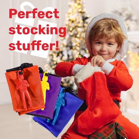 NUTTY TOYS Parachute Toys for Kids - Tangle Free Outdoor Flying Parachute Men, Top Indoor & Outside, 3 4 5 6 7 8 9 10 11 12 Year Old, Best Christmas Stocking Stuffers Idea 2026 Unique Boy & Girl Gifts in Kuwait