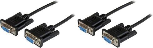 ستارتيك.كوم كابل مودم DB9 RS232 تسلسلية بطول 1 متر من F/F - DB9 انثى الى انثى - 9 دبابيس RS232 كابل مودم فارغ - 1 متر، اسود in Kuwait