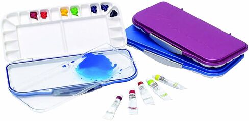 Mijello Airtight Watercolor 18-Well Blue Palette in Kuwait