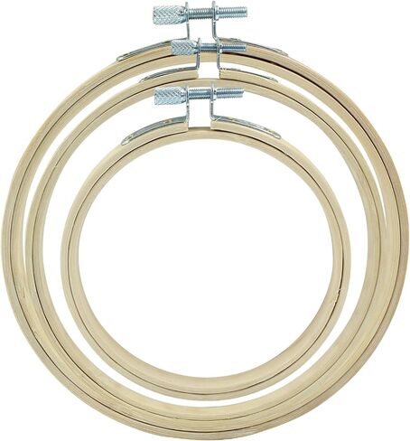 Dijedev 8 Inch Embroidery Hoops, 6PCS, Bamboo Circle Cross Stitch in Saudi Arabia
