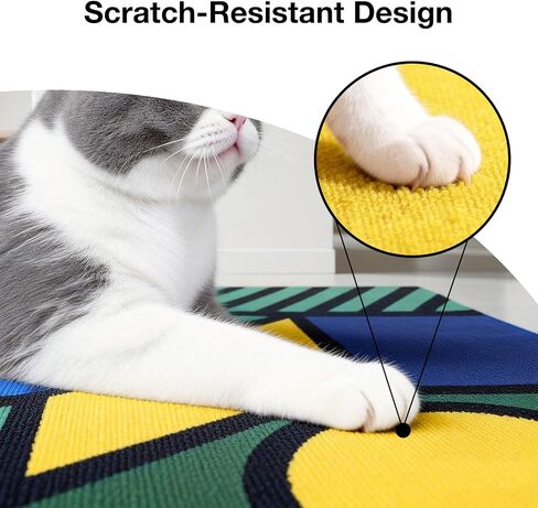 UTEE Cat Rug for Indoor Cats, Non-Slip Pet Mat 24"x32", Belgian Loop Pile Cat Play & Feeding Mat, Scratch-Resistant Carpet, Suitable for Use Near Litter Box Areas in Kuwait