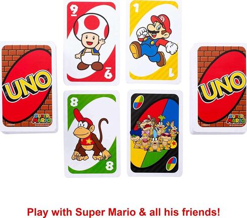 Mattel Games UNO Super Mario Card Game, 7+, 2-10 Players in Kuwait