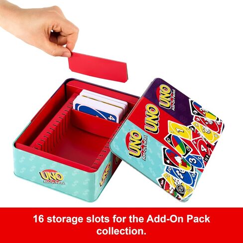 Mattel Games UNO Card Game with 2 Add On Packs with Storage Tin in Saudi Arabia