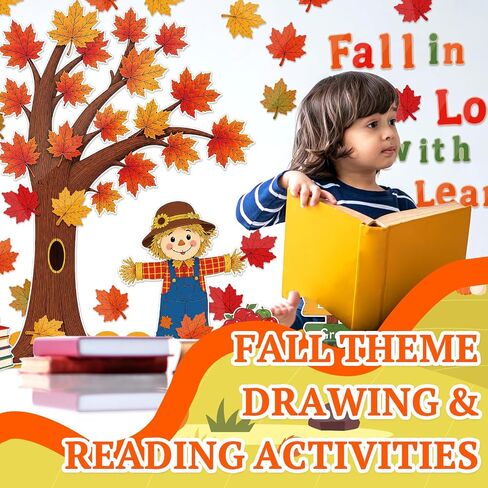 113 Pcs Fall Bulletin Board Decorations Fall in Love with Learning Classroom Decor Cutouts Autumn Pumpkin Leaves Bulletin Board Set for Farmhouse Thanksgiving Home Decor in Saudi Arabia