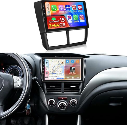 Roinvou 2+32G Android Double Din Car Stereo for Subaru Forester 2008 09 10 11 12 9 بوصة 1080P HD شاشة تعمل باللمس Carplay Android Auto GPS WiFi Bluetooth Hi-Fi FM RDS كاميرا احتياطية ميكروفون خارجي in Kuwait