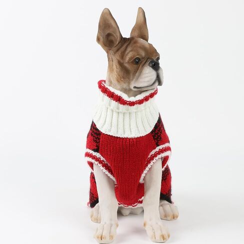 HAPEE Pet Clothing The Diamond Plaid Cat Dog Sweater، إكسسوارات الكلاب، ملابس الكلاب، سترة الحيوانات الأليفة (متوسط، A01-Navy) in Kuwait