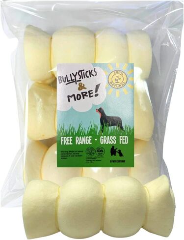 BULLYSTICKS & MORE Beef Cheek Rolls for Dogs (10-12" Extra Thick - 3 Count) - Beef Cheek Bones for Dogs - Dog Parents Choice - Premium No Hide Rolls in Kuwait