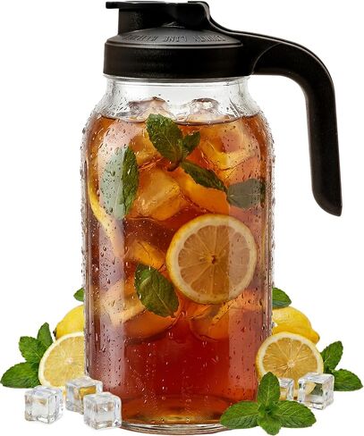 County Line Kitchen Breast Milk Pitcher for Fridge - Wide Mouth, 1 Quart (32 oz) Mason Jar - Heavy Duty Breastmilk Storage Container, Leak Proof, Sturdy - Baby Formula Mixer Pitchers in Kuwait