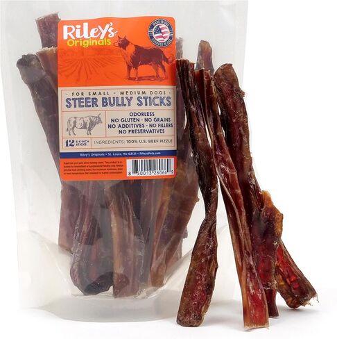 Riley's Steer Bully Sticks for Large to XL Breeds - 11-12", 5ct in Kuwait