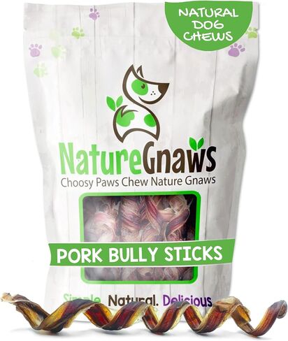 Nature Gnaws Extra Thin Pork Bully Sticks 5-6" Dog Chews, 15 Count in Saudi Arabia