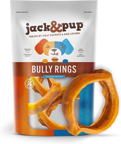 Jack&Pup 6 Inch Skinny Bully Sticks for Small Dogs (30 Pack) Thin, Odor Free Bully Sticks Sheaths | Single Ingredient Beef Pizzle Sticks for Senior Dogs and Puppies in Kuwait