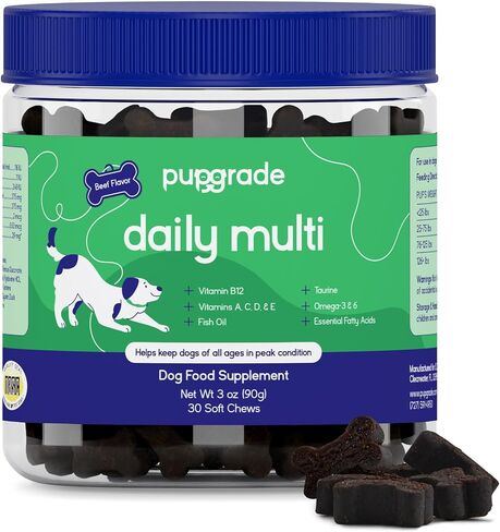 PupGrade Daily Multivitamin for Dogs, Beef Flavor – 30 Soft Chews in Kuwait