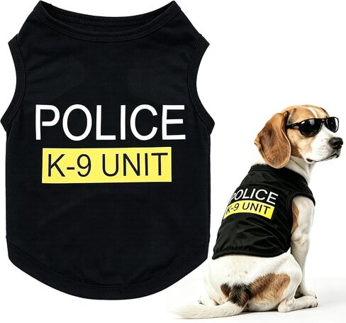 Dog Costumes, K9 Police Shirt, Pet Summer Soft Cotton Clothes for Halloween in Saudi Arabia