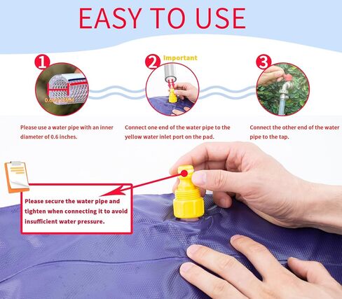 FlidRunest Thickened Horse Splash Pad Toy, Anti-Slip Horse Bathtub for Summer, Durable Outdoor Water Play Mat for Horses and Dog, Pet Swimming Pool Bathtub(78in, Blue) in Saudi Arabia