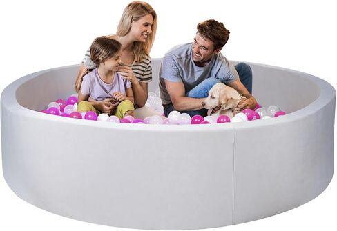 Foam Ball Pit for Kid, Kids Soft Ball Pit,Kiddie Balls PoolIdeal Gift Toys for Children, 47 Inch,Blue in Kuwait
