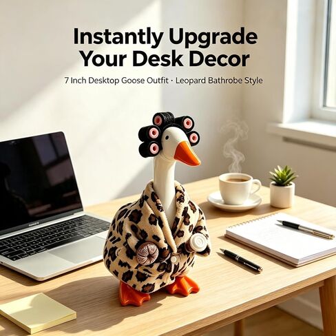 Desk Goose Outfits 7 Inch Leopard Print Mini Desk Goose Costume Accessories in Saudi Arabia