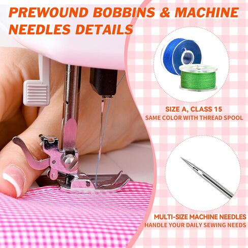 140 Pcs Sewing Thread Kit, 36 Assorted Colors Sewing Threads with Spools, 400 Yards Prewound Bobbins with Sewing Needles, Needle Threaders & Thimbles for Machine Sewing and Hand Sewing, DIY Crafts in Saudi Arabia