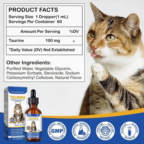 Taurine Drops for Cats – Essential Liquid Amino Acid for All Life Stages in Kuwait