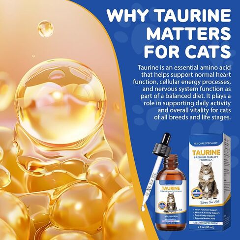 Taurine Drops for Cats – Essential Liquid Amino Acid for All Life Stages in Kuwait