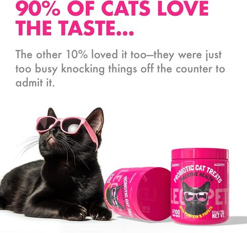 LEGITPET Probiotic Cat Treats with Prebiotics – Digestive Support Soft Chews with Pumpkin & Papaya – Supports Gut Health, Stool Quality & Immune Function – 100 Pet Chicken-Flavored Chews in Saudi Arabia