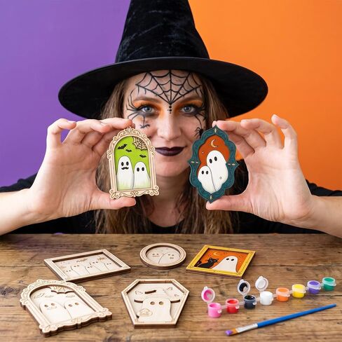 Jpfezry 16 Sets Halloween Ghost Paint Your Own Photo Frames in Kuwait