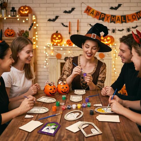 Jpfezry 16 Sets Halloween Ghost Paint Your Own Photo Frames in Kuwait