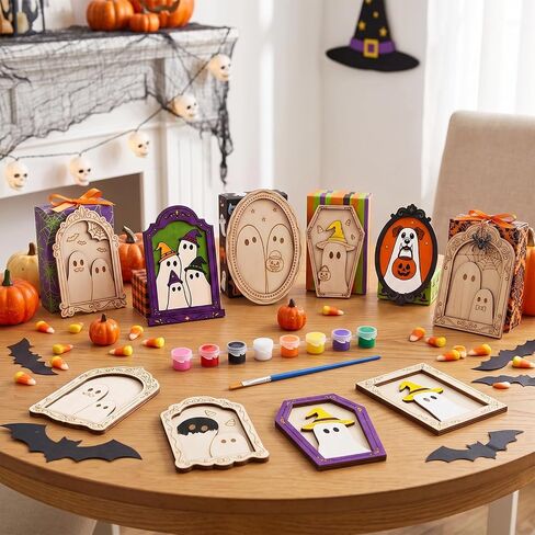 Jpfezry 16 Sets Halloween Ghost Paint Your Own Photo Frames in Kuwait