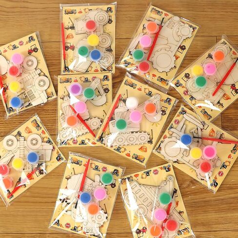 LARDUX Under The Sea Party Favors, 24PCS Wooden Sea Ocean Animals Party Favors Painting Kit, Glow in The Dark DIY Crafts, Shark Birthday Party Decorations Goodie Bag Stuffers for Kids Boys Girls in Saudi Arabia