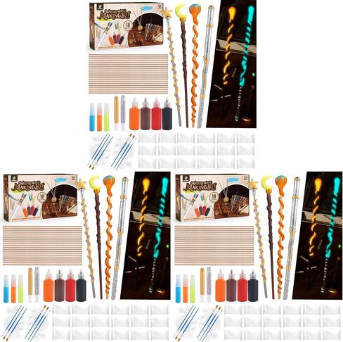 ColoPlay 53 PCS Wizard Magic Wand Making Kit DIY Crafts for Kids Adult Wizard Wand Birthday Party, Christmas, Halloween Party Favors in Kuwait