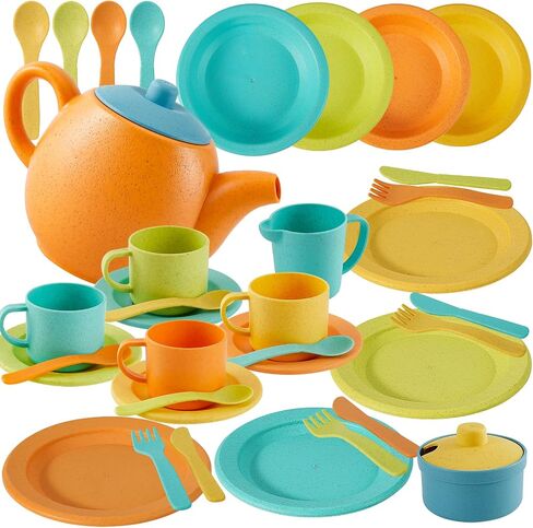 Buyger Kids Kitchen Accessories and Tea Set Play Dishes for Kids Kitchen in Kuwait