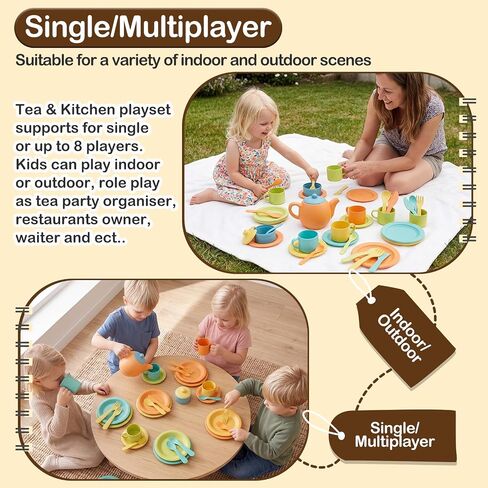 Buyger Kids Kitchen Accessories and Tea Set Play Dishes for Kids Kitchen in Kuwait