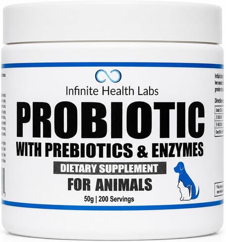 Probiotics for Dogs and Cats - Vet Formulated Pet Prebiotic & Enzyme Powder for Digestive, Gut & Immune Health - 1600 Servings (400 g) in Kuwait