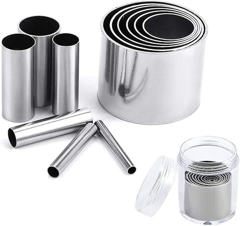 Fireboomoon 12 PCS Hole Hollow Punch Cutter Set with Storage Case,Stainless Steel Round Circle Ring Clay Cutters Ceramics Dotting Baking Indentation Mold Tools for Polymer Clay Pottery Handmade Craft in Kuwait