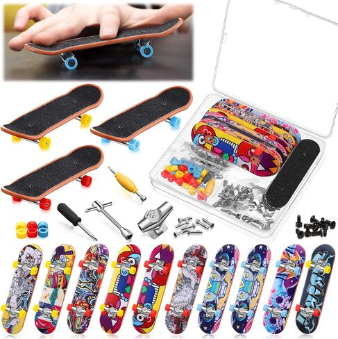 Civaner 10 Pack Finger Skateboards for Kids DIY Fingerboard Set, Graphic in Kuwait