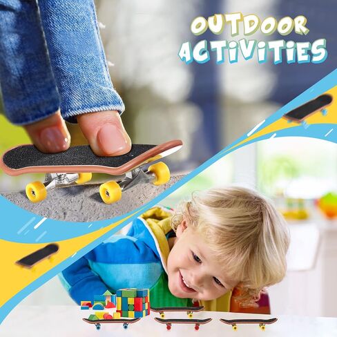 Civaner 10 Pack Finger Skateboards for Kids DIY Fingerboard Set, Graphic in Kuwait