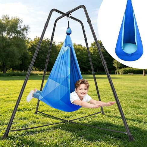 Sensory Swing with Stand for Kids, X-Shaped Frame, 330 lbs in Saudi Arabia