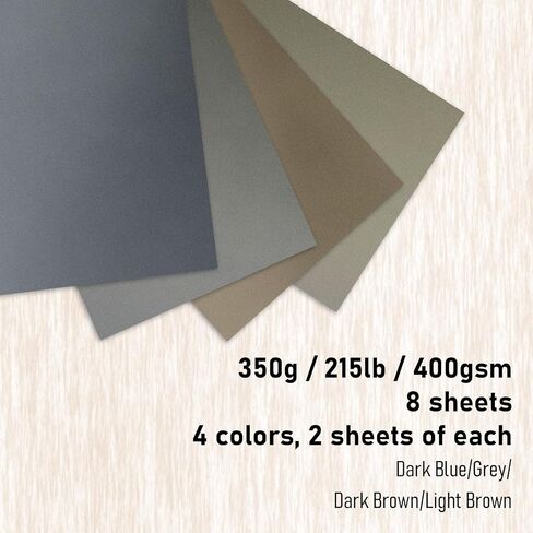 (8 Sheets) PATRON Pastel Paper for Artists, Assorted Colors, 11x14 inches, (215lb/400gsm) 8 Sheets, Art Drawing Paper for Adults and Students in Kuwait