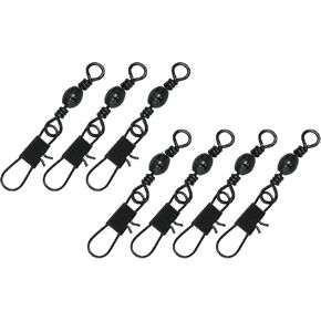 Eagle Claw 01032-010 Barrel Swivel with Interlock Snap, Black Finish in Kuwait