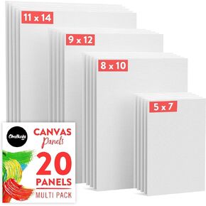 Chalkola 20 Canvas for Painting - Paint Canvases Panels for Kids & Adults in Saudi Arabia