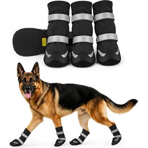LUCKYPAW Dog Shoes for Winter Snow Waterproof Dog Boots with Fleece Lining in Kuwait
