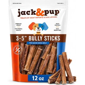 Jack&Pup Bully Bites (2 lb), Small Bully Sticks for Small Dogs, 1-3 Inch Long-Lasting Chews for Puppies, Seniors & Small Dogs in Kuwait