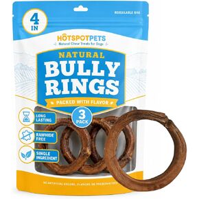hotspot pets Bully Stick Rings for Dogs (10 Pack) 4 Inch Circles- Premium All Natural Long Lasting Twisted Beef Pizzle Dog Chew Treats - Grain Free, Fully Digestible, Rawhide Alternative Thick Chews in Saudi Arabia